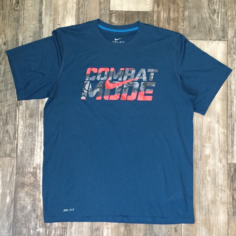 Nike dri-fit combat athletic T-shirt blue